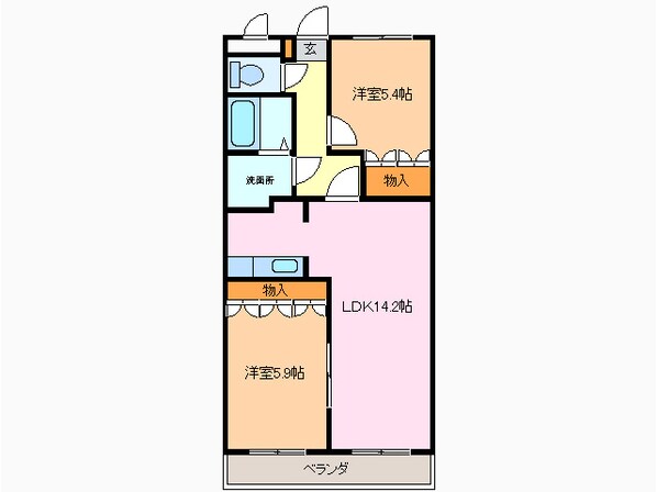 ボヌールＡＫＩの物件間取画像